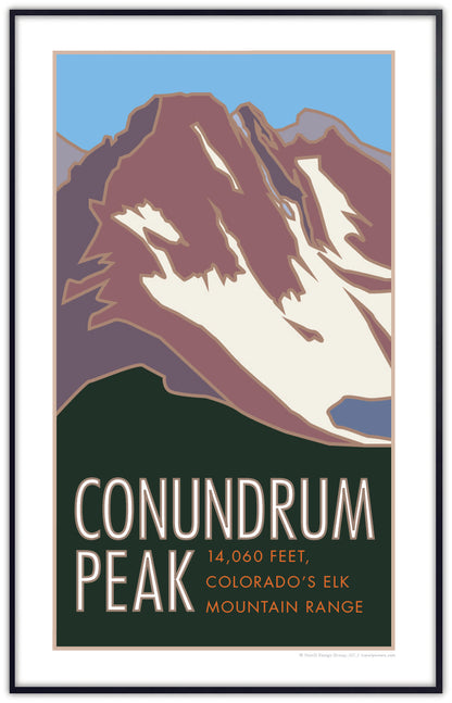 Conundrum Peak, Colorado - Colorado 14er - Poster