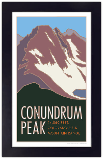 Conundrum Peak, Colorado - Colorado 14er - Poster