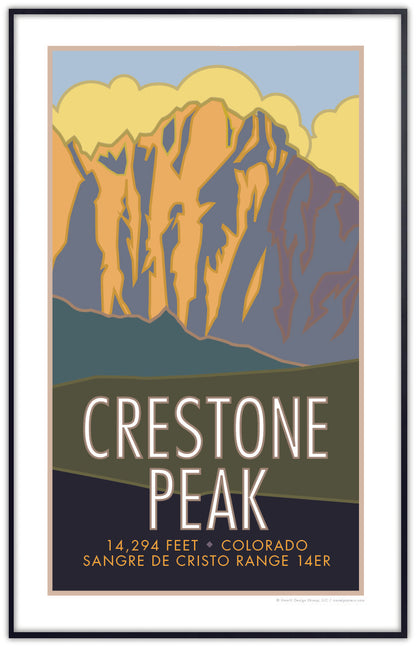 Crestone Peak, Colorado - Colorado 14er - Poster