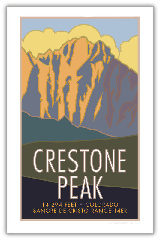 Crestone Peak, Colorado - Colorado 14er - Poster