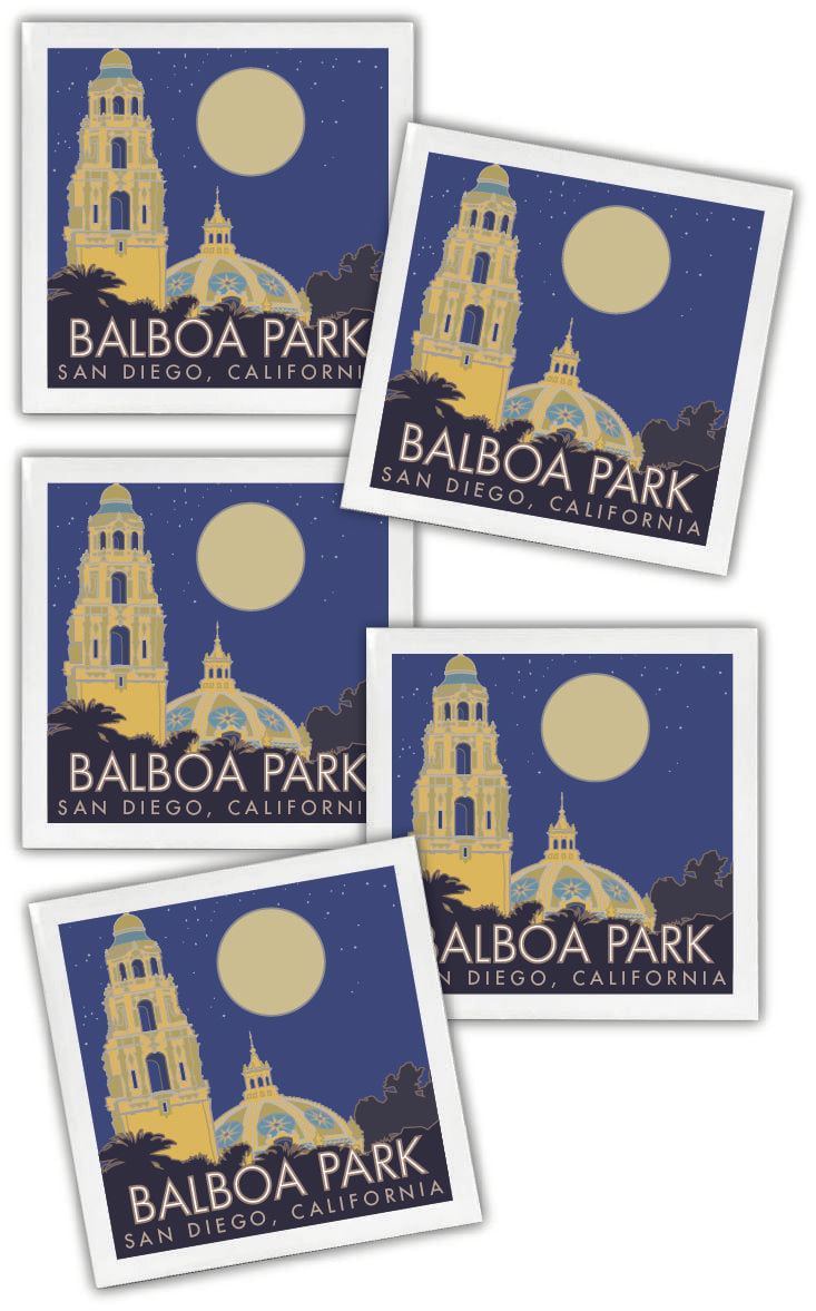 Balboa Park, San Diego California - 4.25" x 4.25" Ceramic Coaster