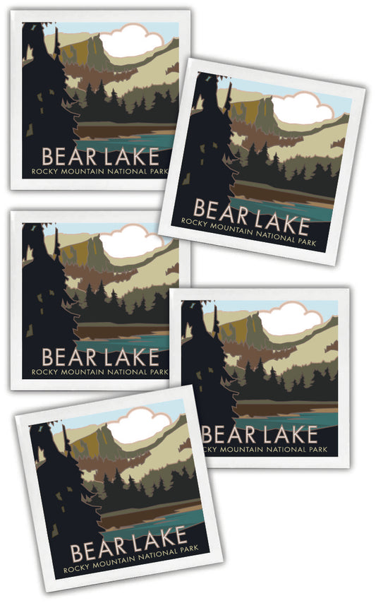 Bear Lake #2, Rocky Mountain National Park, Colorado - 4.25" x 4.25" Ceramic Coaster