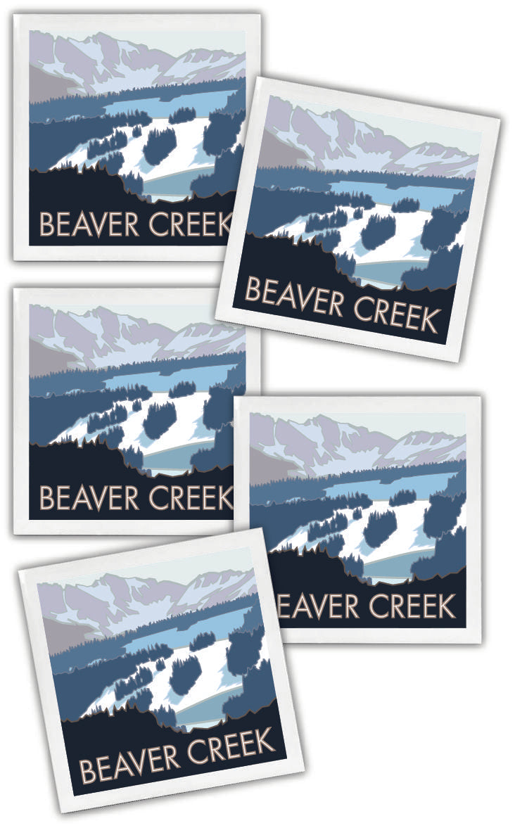 Beaver Creek, Colorado - 4.25" x 4.25" Ceramic Coaster