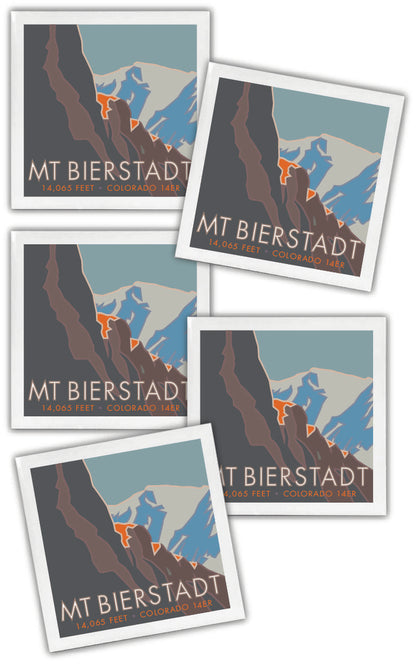 Mt. Bierstadt, Colorado - Colorado 14er - 4" x 4" Sandstone Coaster