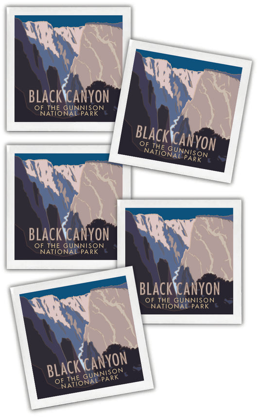 Black Canyon of the Gunnison National Monument, Colorado - 4.25" x 4.25" Ceramic Coaster