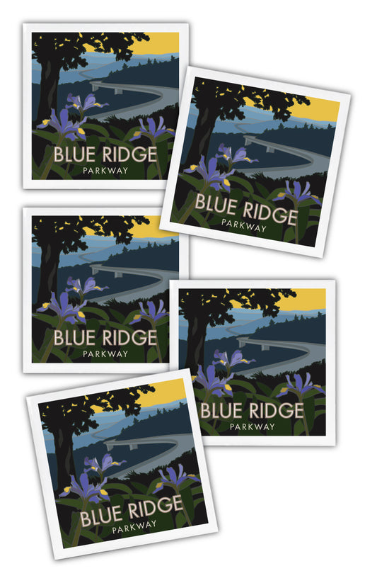 Blue Ridge Parkway - 4.25" x 4.25" Ceramic Coaster