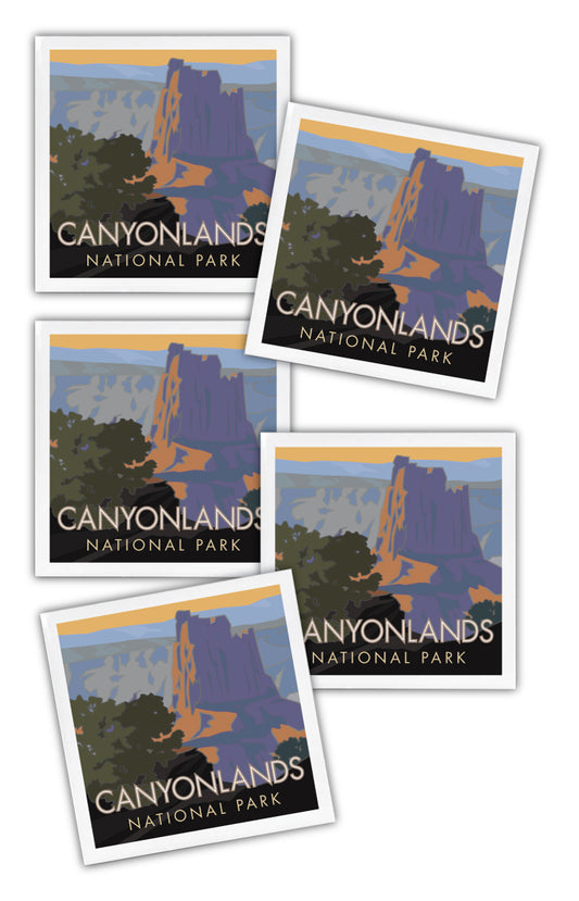 Canyonlands National Park, Utah - Candlestick Tower - 4.25" x 4.25" Ceramic Coaster