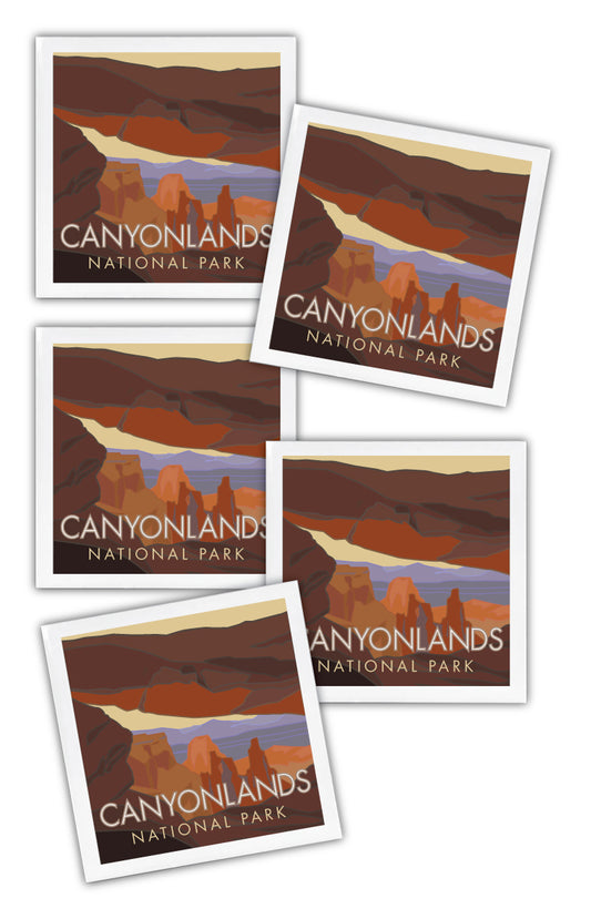 Canyonlands National Park, Utah - Mesa Arch - 4.25" x 4.25" Ceramic Coaster