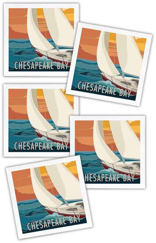 Chesapeake Bay - 4.25" x 4.25" Ceramic Coaster