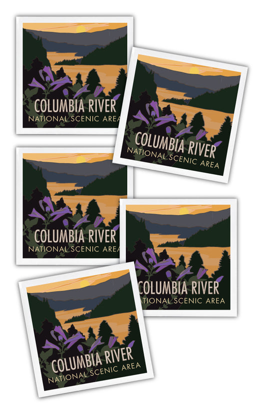 Columbia River Gorge, National Scenic Area - 4.25" x 4.25" Ceramic Coaster