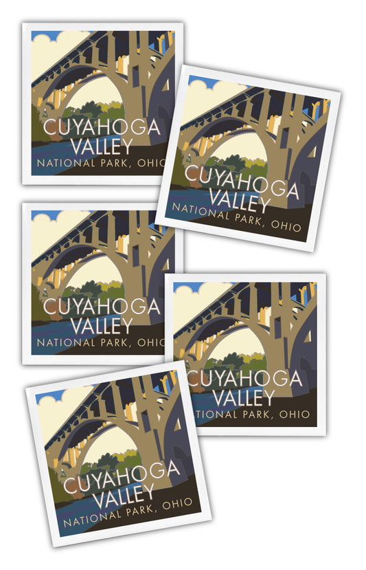 Cuyahoga Valley National Park, Ohio - 4.25" x 4.25" Ceramic Coaster