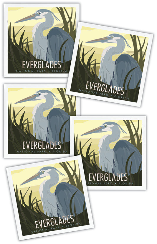 Everglades National Park, Heron View - 4.25" x 4.25" Ceramic Coaster