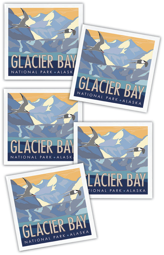 Glacier Bay National Park - Alaska- 4.25" x 4.25" Ceramic Coaster