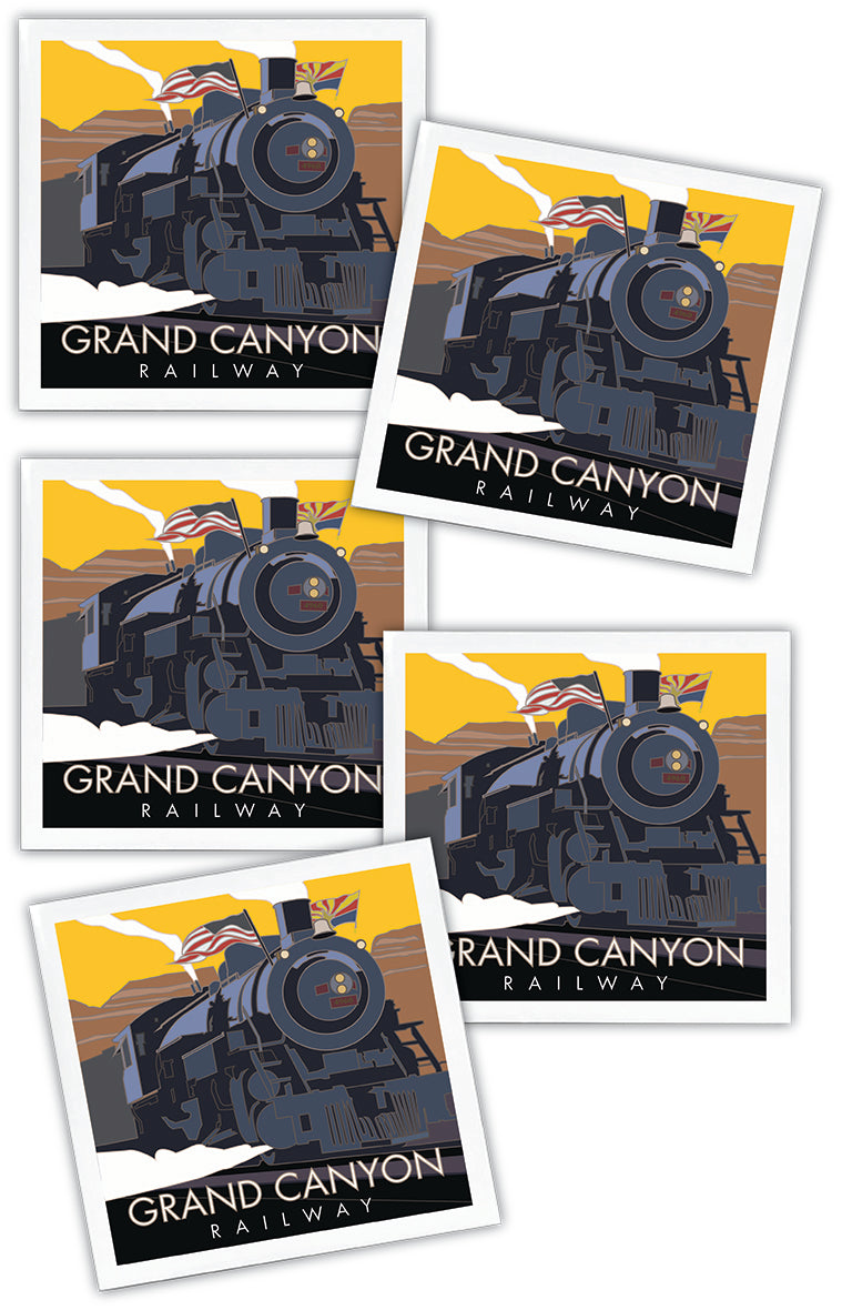 Grand Canyon Railway, Arizona - 4.25" x 4.25" Ceramic Coaster