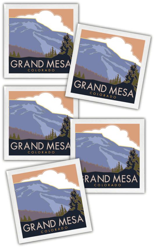 Grand Mesa, Colorado - 4.25" x 4.25" Ceramic Coaster