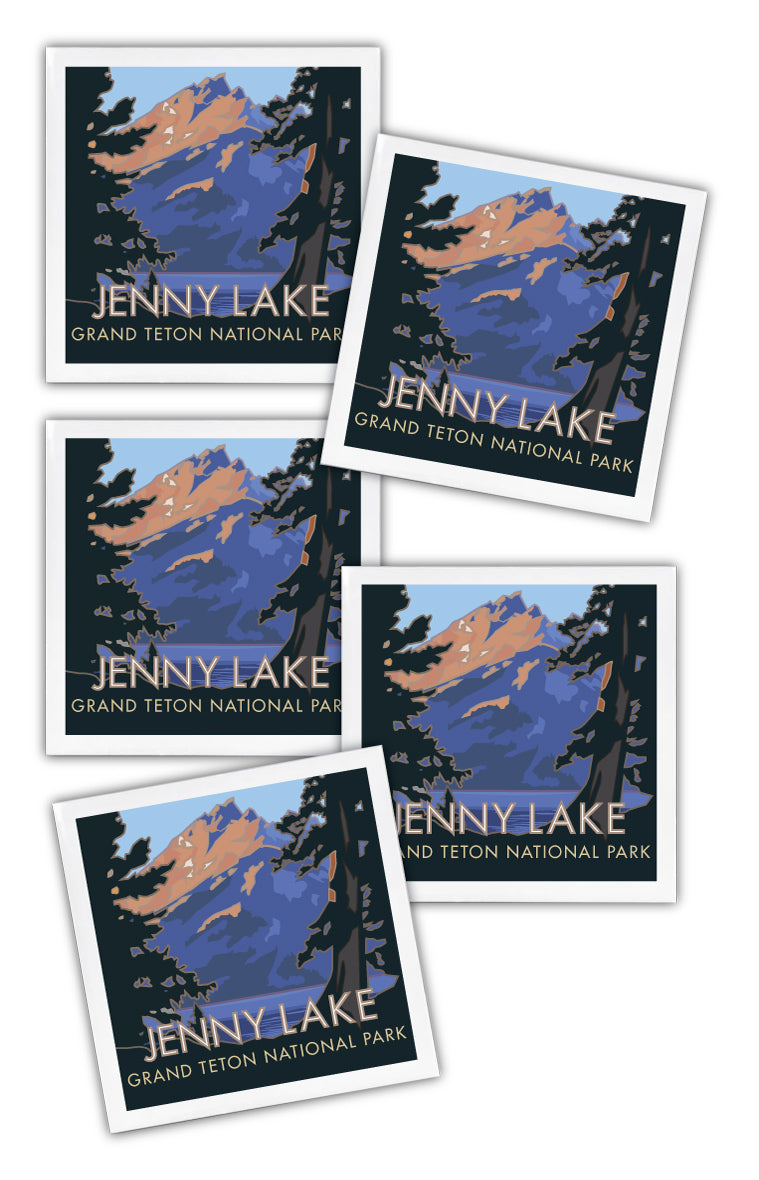 Grand Teton National Park (Jenny Lake) #2, Wyoming - 4.25" x 4.25" Ceramic Coaster