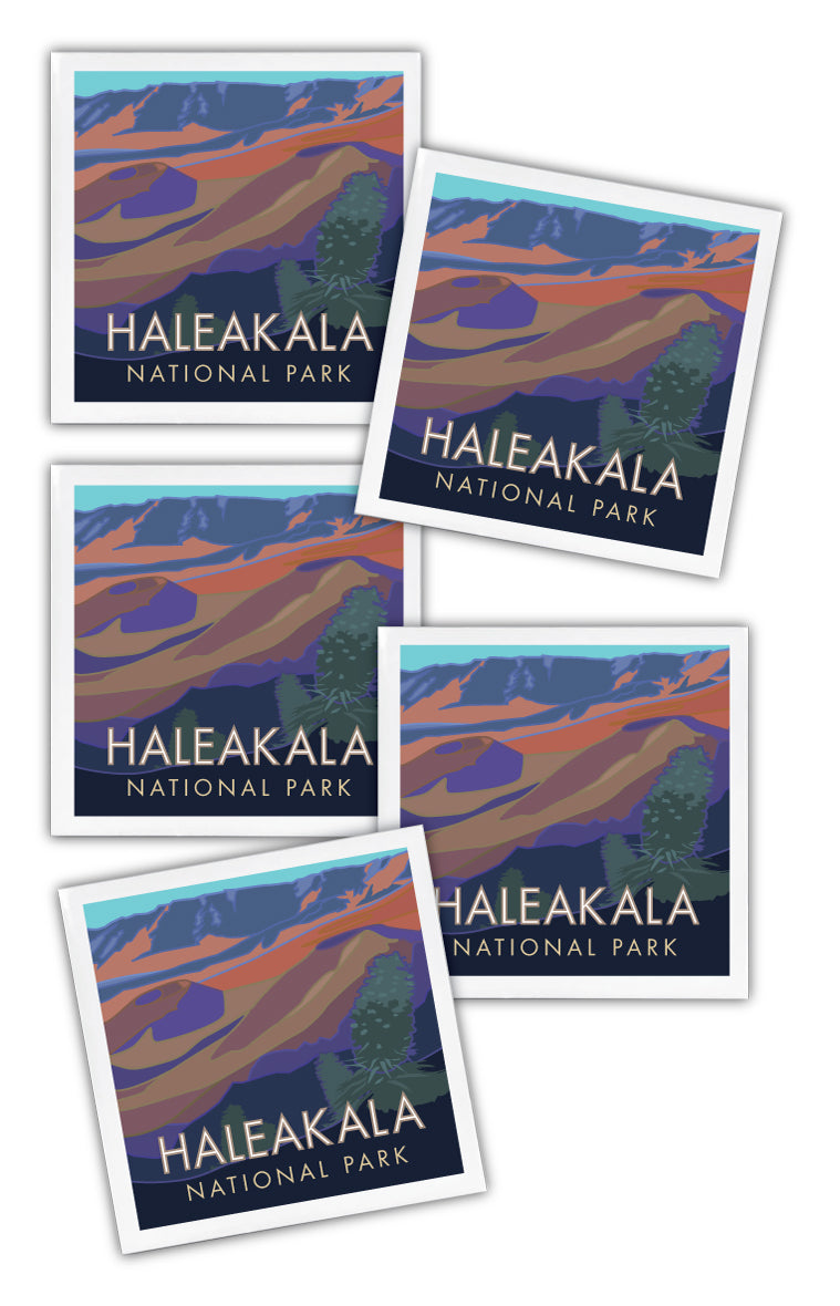 Haleakala National Park, Maui - 4.25" x 4.25" Ceramic Coaster