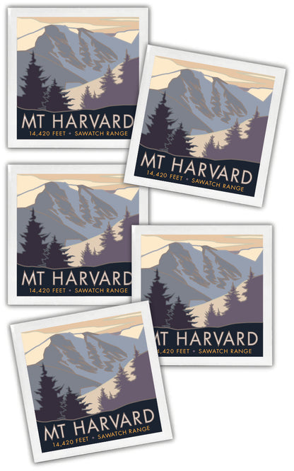 Mt. Harvard, Colorado - 4" x 4" Sandstone Coaster