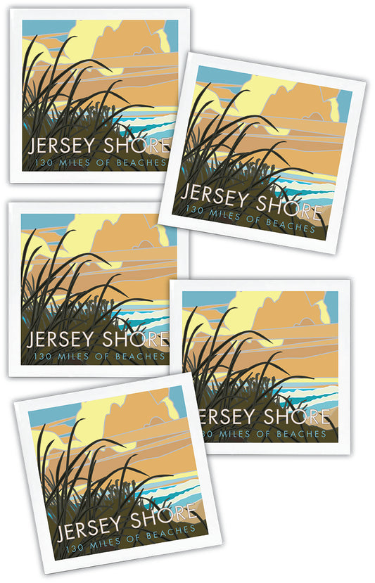 Jersey Shore - 4.25" x 4.25" Ceramic Coaster