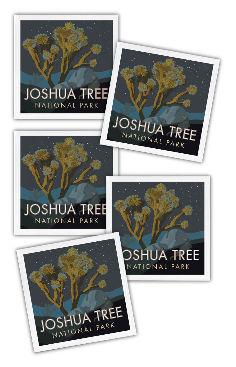 Joshua Tree National Park, California - 4.25" x 4.25" Ceramic Coaster