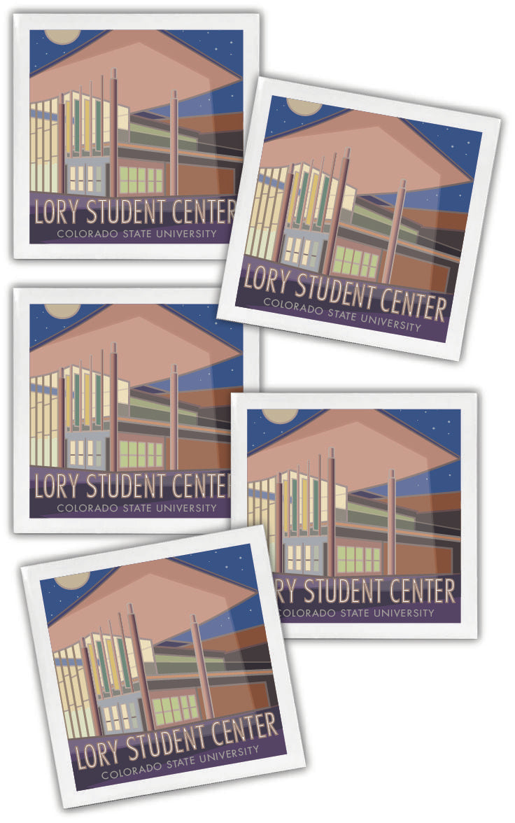 Lory Student Center (CSU) Colorado - 4.25" x 4.25" Ceramic Coaster