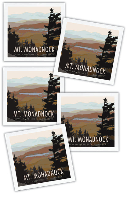 Mt. Monadnock, New Hampshire - 4" x 4" Sandstone Coaster