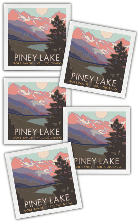 Piney Lake (Eagles Next Wilderness), Colorado - 4.25" x 4.25" Ceramic Coaster