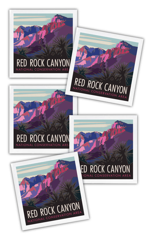 Red Rock Canyon, Nevada - 4.25" x 4.25" Ceramic Coaster