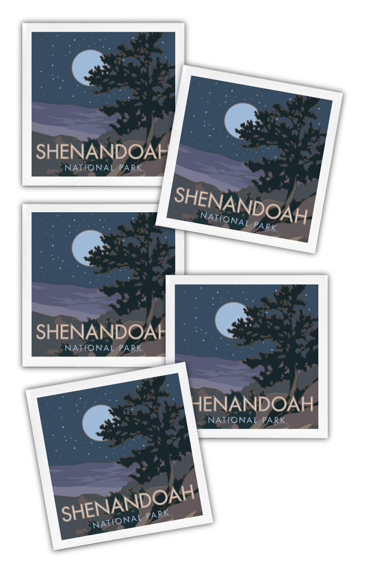 Shenandoah National Park (Old Rag Mountain), Virginia - 4.25" x 4.25" Ceramic Coaster