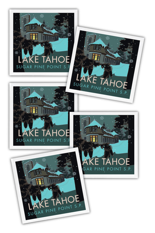 Lake Tahoe, Sugar Pine Point State Park - 4.25" x 4.25" Ceramic Coaster