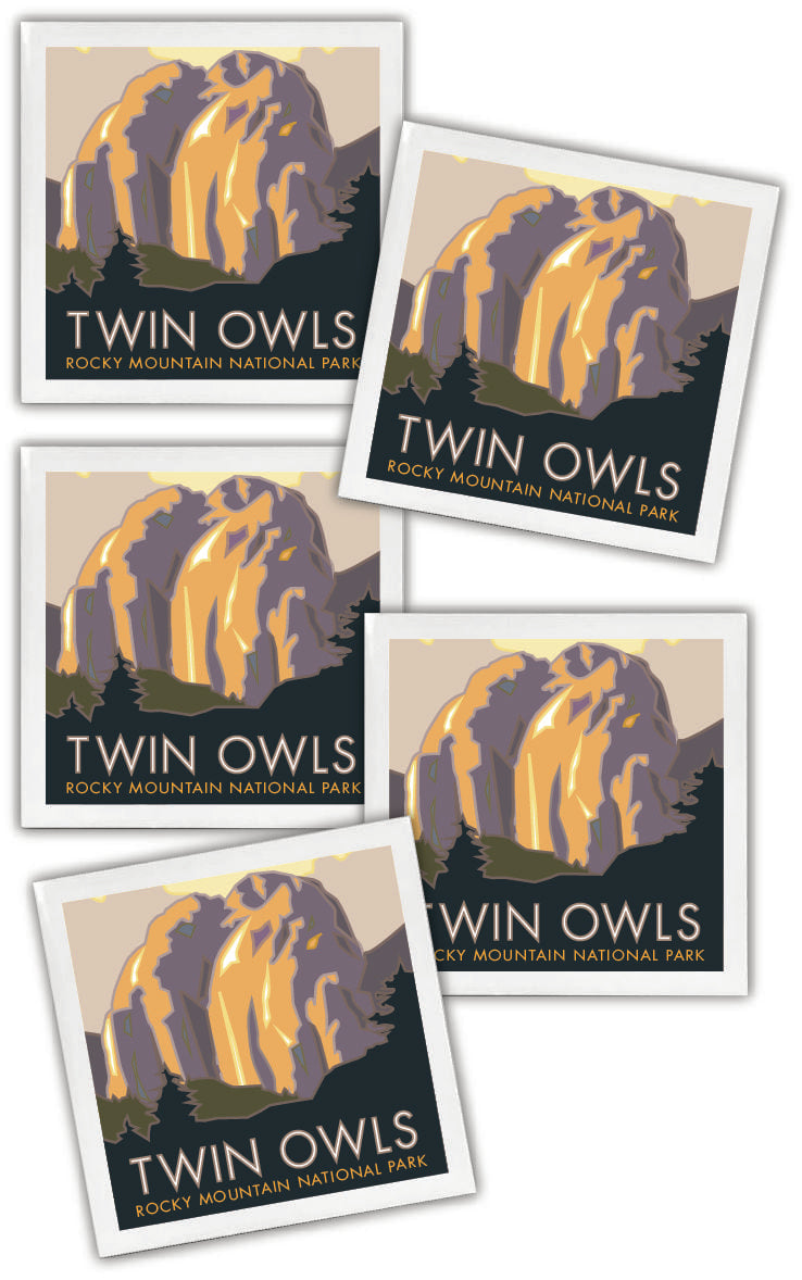 Twin Owls, Rocky Mountain National Park, Colorado - 4.25