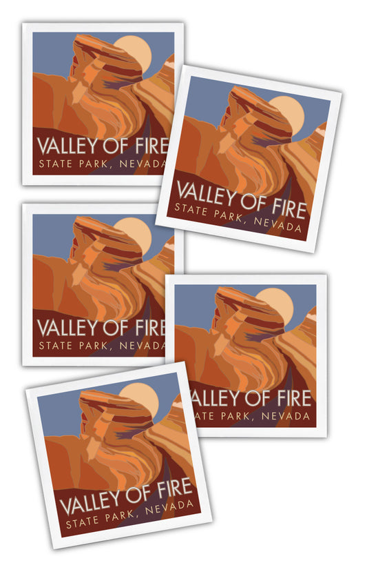 Valley of Fire State Park (Fire Wave), Nevada - 4.25" x 4.25" Ceramic Coaster