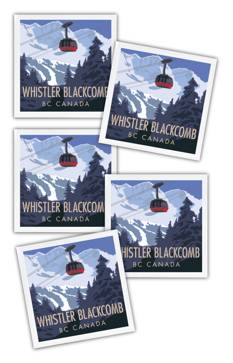 Whistler Blackcomb - BC, Canada - 4.25" x 4.25" Ceramic Coaster