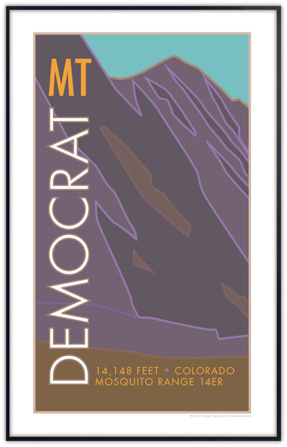 Mt. Democrat, Colorado - Colorado 14er - Poster