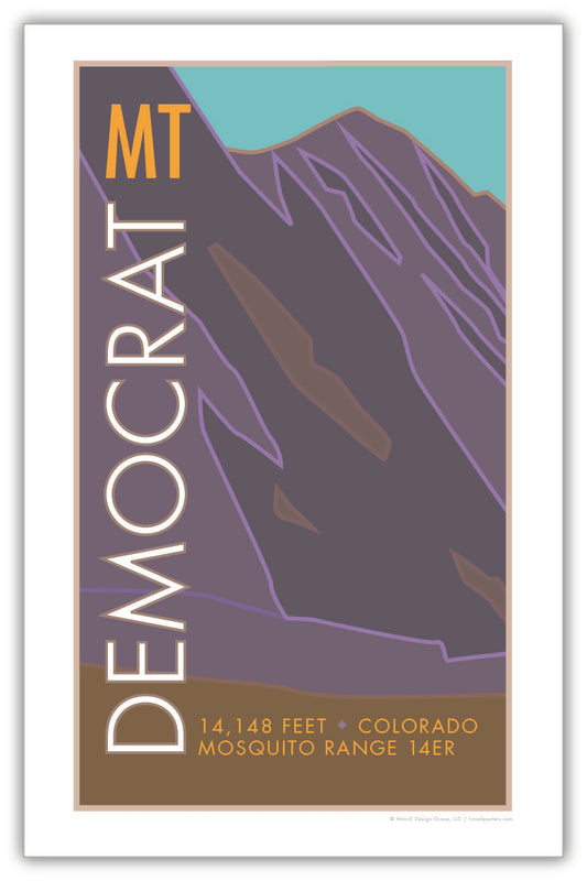 Mt. Democrat, Colorado - Colorado 14er - Poster