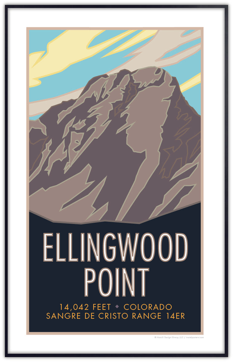 Ellingwood Point, Colorado - Colorado 14er - Poster