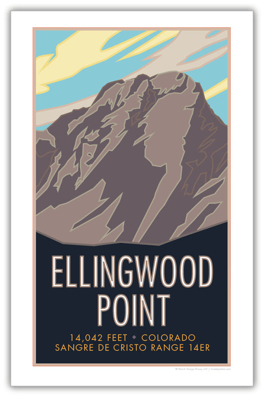 Ellingwood Point, Colorado - Colorado 14er - Poster