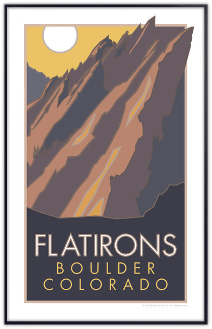 Flatirons, Boulder, Colorado - Poster