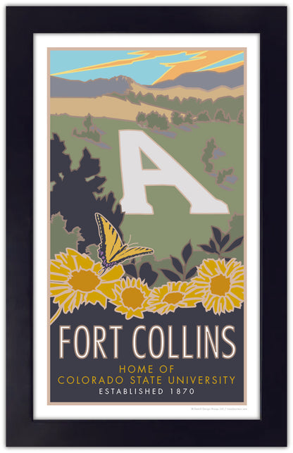 Fort Collins (The A), Colorado - Poster