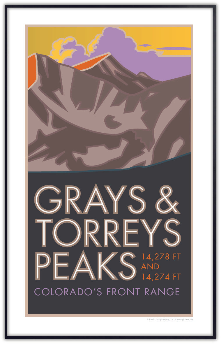 Grays and Torreys Peaks, Colorado - Colorado 14er - Poster