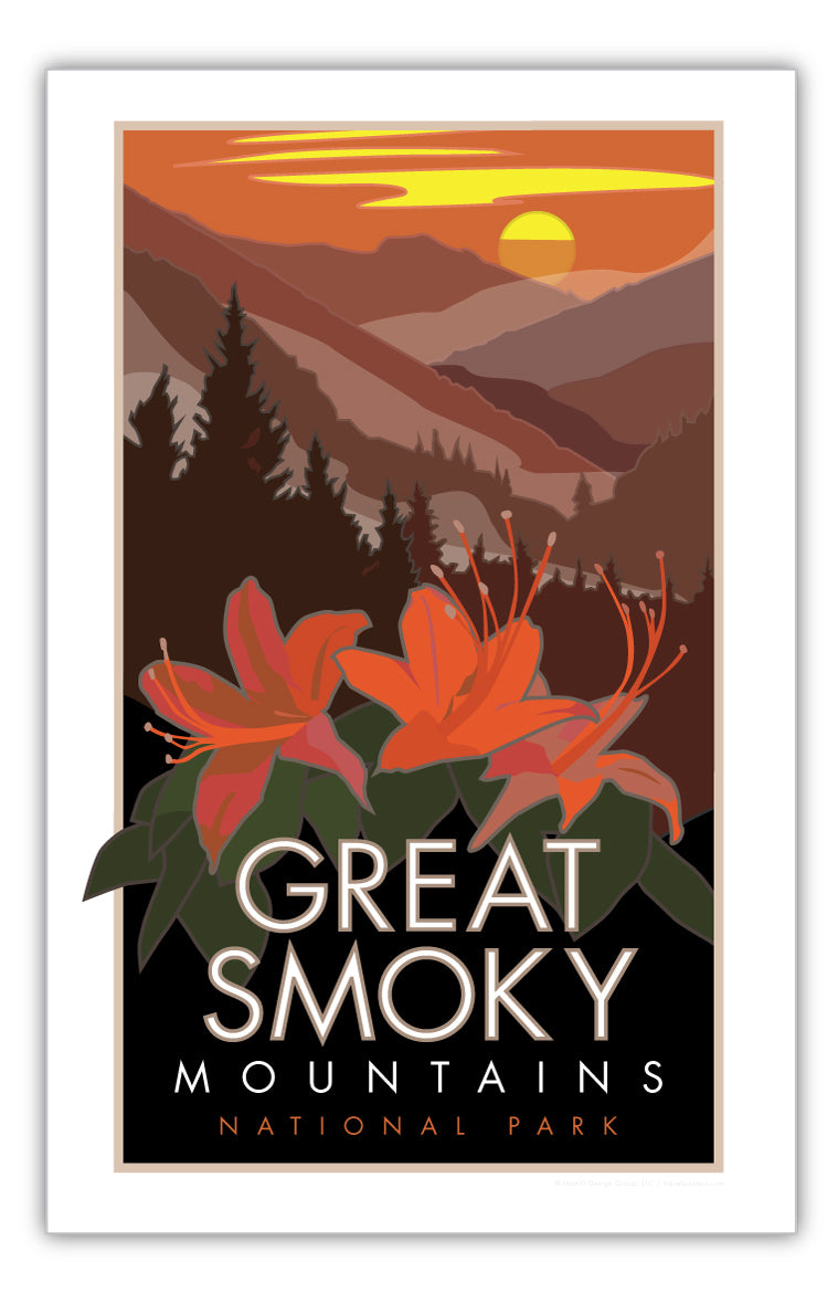 Great Smoky Mountains (Flowers) - Poster