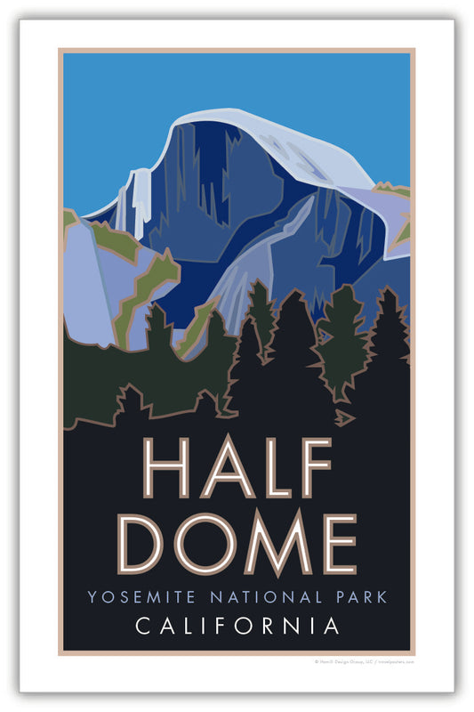 Half Dome, Yosemite National Park, California - Poster