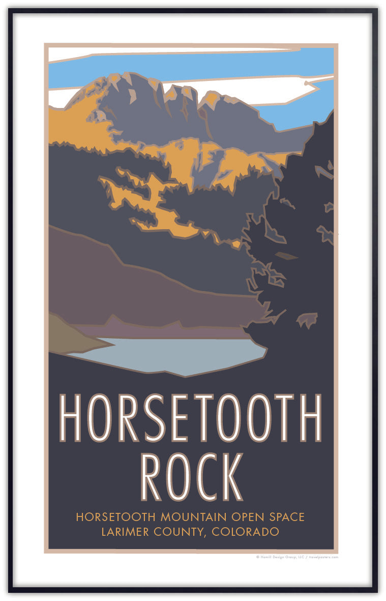 Horsetooth Rock, Colorado - Poster