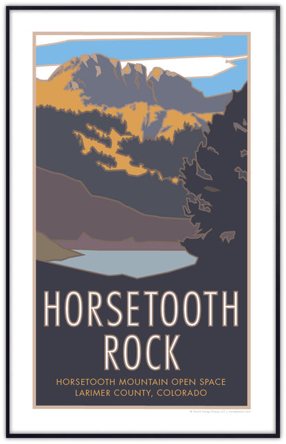 Horsetooth Rock, Colorado - Poster