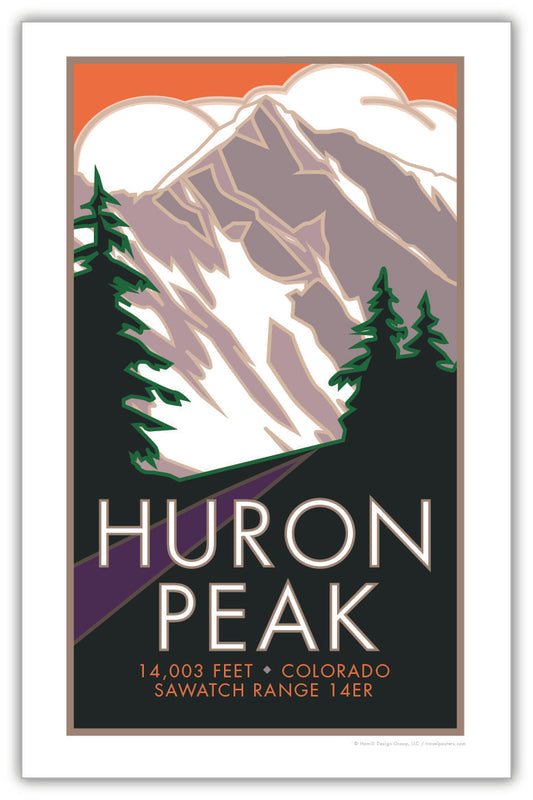 Huron Peak, Colorado - Colorado 14er - Poster