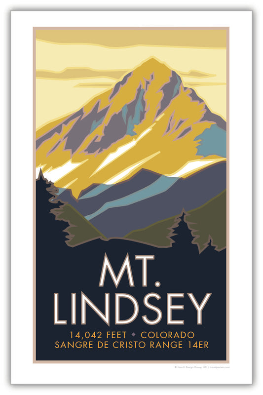 Mt. Lindsey, Colorado - Colorado 14er - Poster