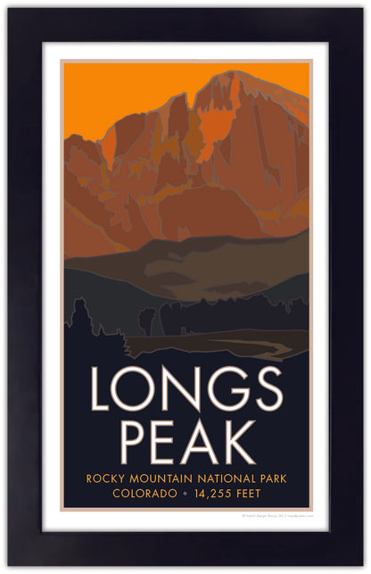 Longs Peak 3 (Dusk), Colorado - Colorado 14er - Poster