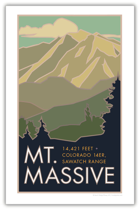 Mt. Massive, Colorado - Colorado 14er - Poster