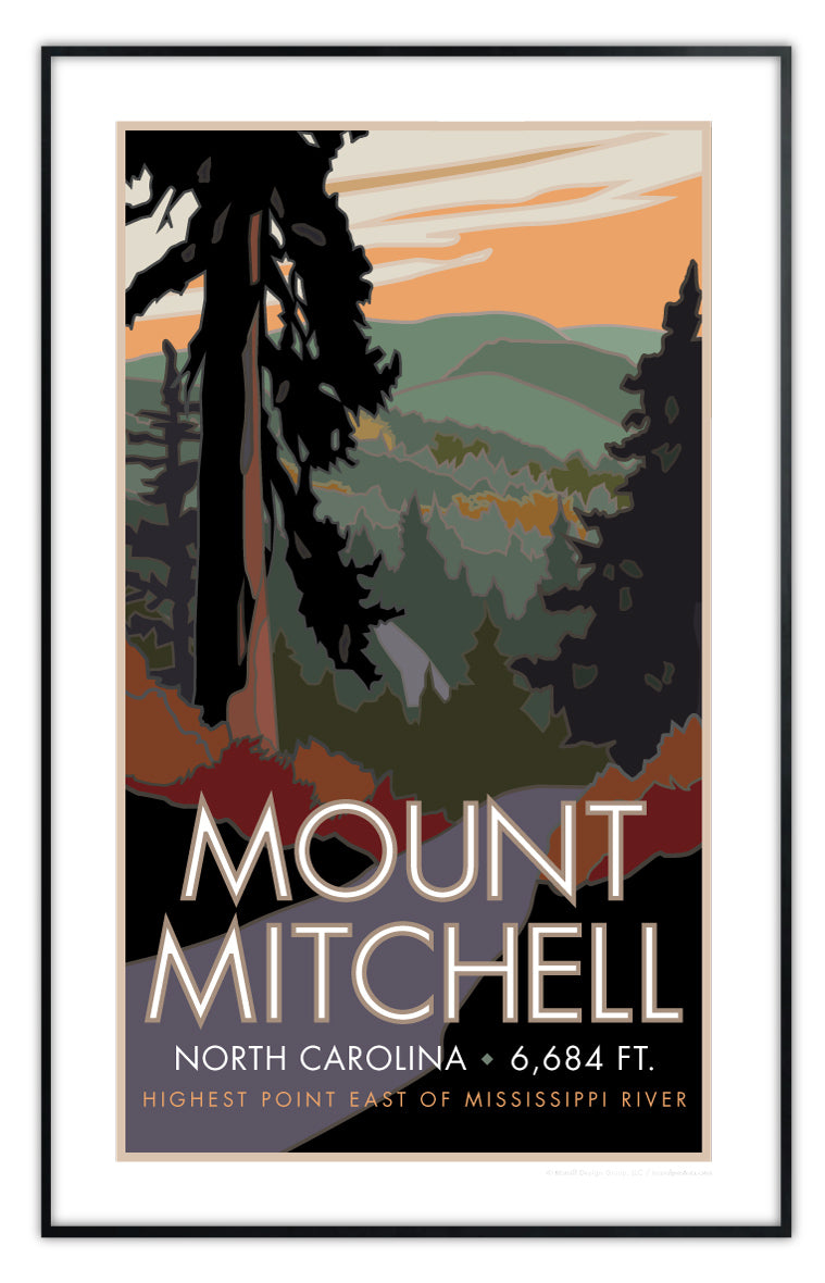 Mt. Mitchell, North Carolina - Poster