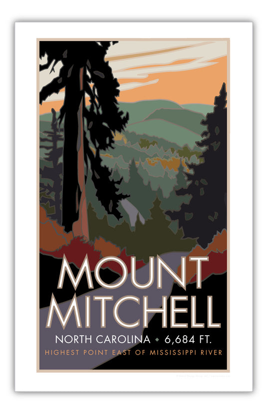 Mt. Mitchell, North Carolina - Poster